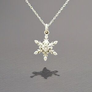 Sterling Silver Sapphire and CZ Necklace - NWT